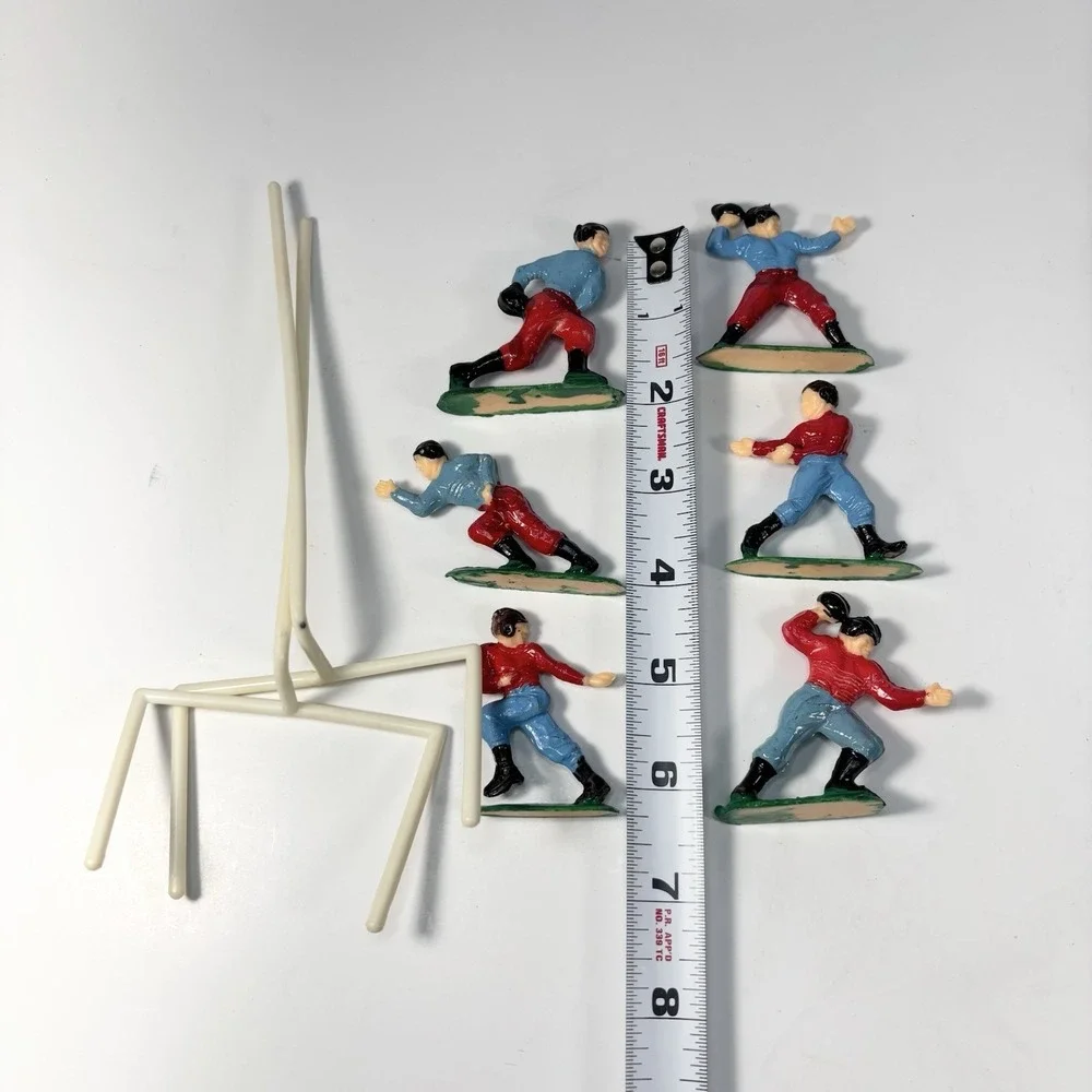 Lot Of Vintage 80S Football Players Cake Topper Decorations Bundle Of 8